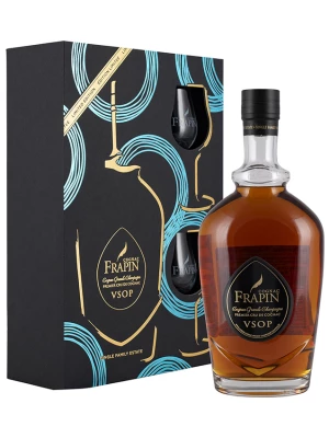 Коньяк Frapin V.S.O.P. Grande Champagne, gift set with 2 glasses 0.7 л