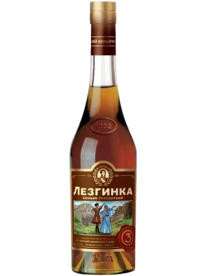 Коньяк Лезгинка, Трехлетний, серия Эконом 0.5 л