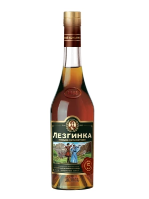 Коньяк Лезгинка, Пятилетний, Серия Эконом 0.5 л