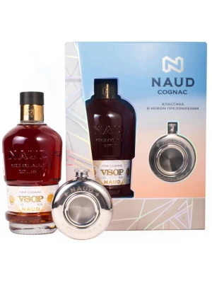 Коньяк Naud VSOP, gift box with flask 0.7 л