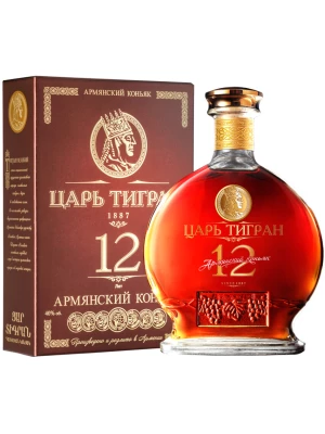 Коньяк Царь Тигран, 12-летний, в подарочной коробке 0.5 л