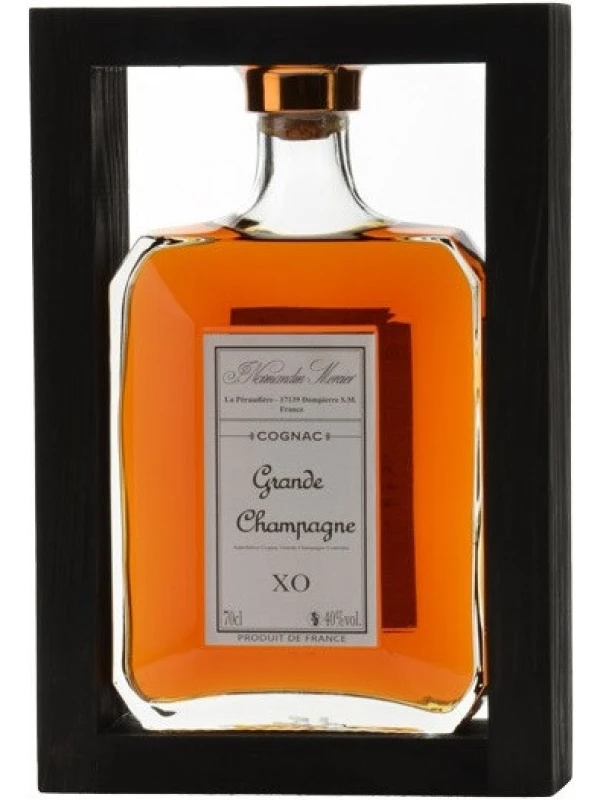 Normandin-Mercier XO, Grande Champagne AOC, decanter in wooden frame