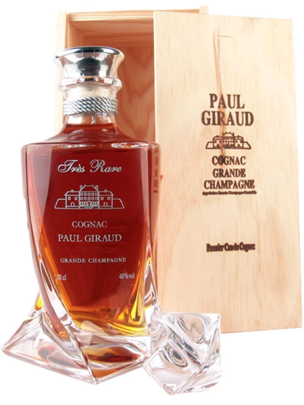 Paul Giraud Tres Rare Grande Champagne Premier Cru, in decanter with wooden box