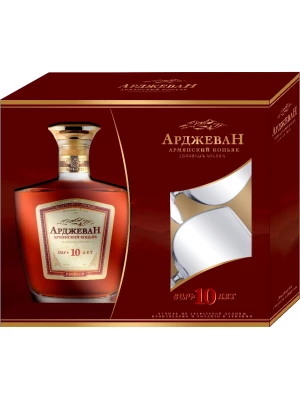 Коньяк Arcon, Arjevan 10 Years Old, gift box with 2 glasses 0.5 л
