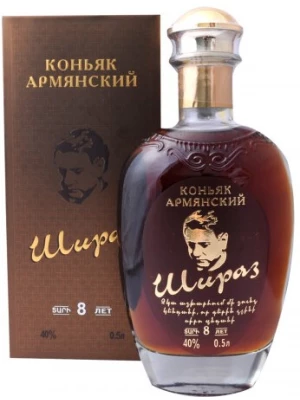 Коньяк Шираз ХО, в подарочной коробке 0.5 л