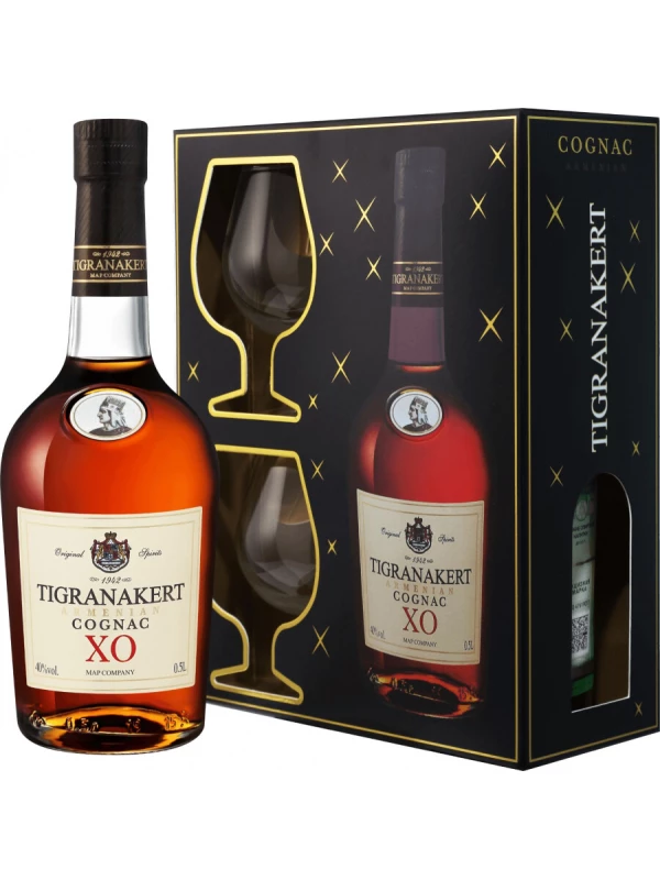 Tigranakert XO, gift box with 2 glasses