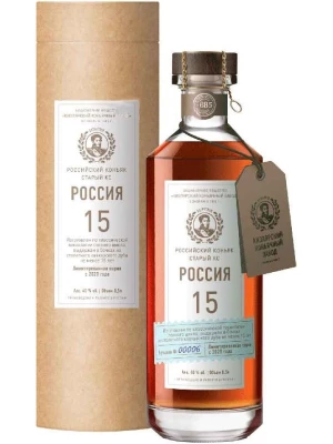 Коньяк Россия КС 15-летний с мюзле, в тубе 0.5 л