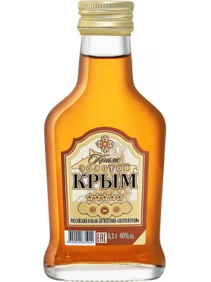 Коньяк Золотой Крым 5-летний 0.1 л