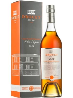 Коньяк Drouet, VSОP, Cognac Grande Champagne AOC, gift box 0.7 л