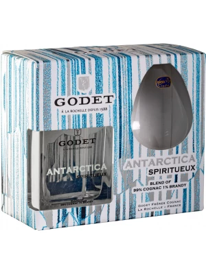 Коньяк Godet, Antarctica Icy White, gift box with glass 0.5 л