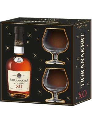 Коньяк Tigranakert XO, gift box with 2 glasses 0.5 л