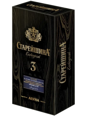Коньяк Старейшина Трехлетний, в подарочной коробке 0.5 л