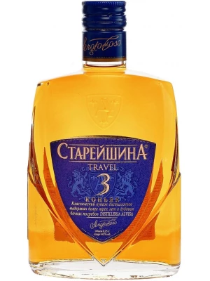 Коньяк Старейшина Трэвел Трехлетний, фляга 0.25 л