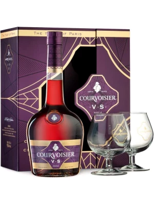 Коньяк Courvoisier VS, with 2-glasses box 0.7 л