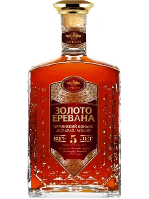 Коньяк Золото Еревана 5-летний 0.5 л