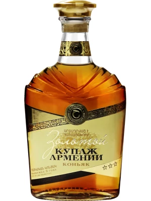 Коньяк Золотой Купаж Армении 3 года 0.5 л