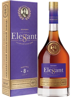 Коньяк Kizlyar cognac distillery, Elegant, gift box 0.5 л