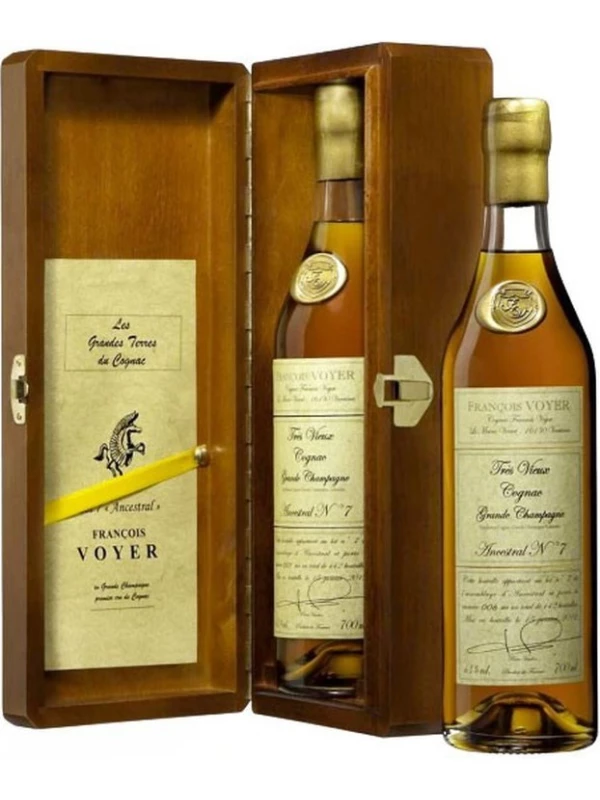 Francois Voyer, Ancestral №7 Grande Champagne, Premier Cru de Cognac, wooden box