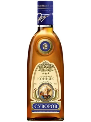 Коньяк Суворов 3-летний 0.25 л