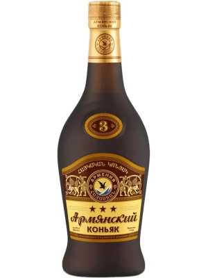 Коньяк Абовянский КЗ, Армянский коньяк 3 Звезды 0.5 л