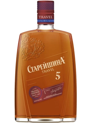 Коньяк Старейшина Трэвел 5-летний, фляга 0.5 л