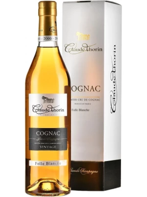 Коньяк Claude Thorin Folle Blanche Vintage, Cognac Grande Champagne AOC, gift box 2005 0.7 л