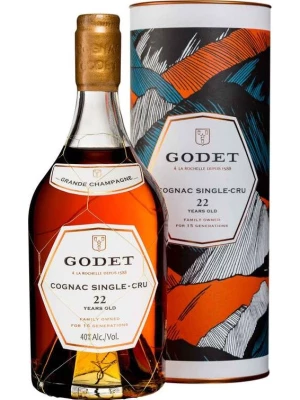 Коньяк Godet Single-Cru 22 Years Old, Grande Champagne AOC, in tube 0.7 л
