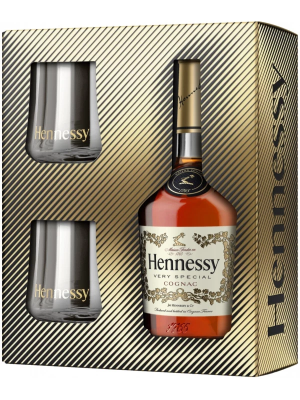 Hennessy V.S., gift box with 2 glasses New Year Design