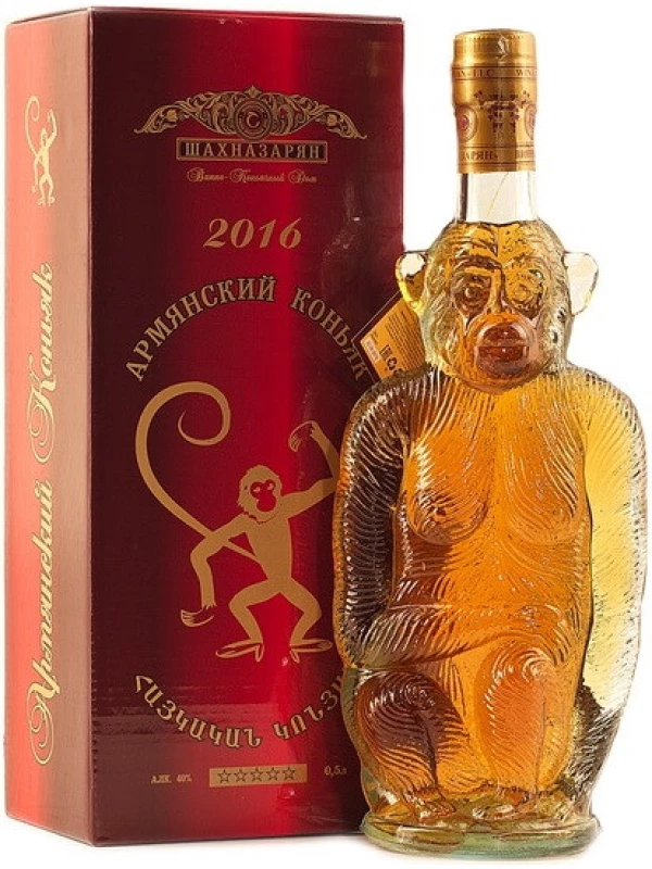Шахназарян, Армянский коньяк 5-летний, (Обезьяна), в подарочной коробке