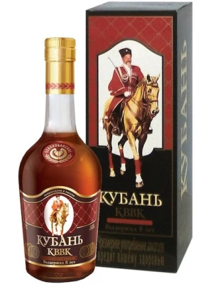 Коньяк Кубань КВВК, в подарочной коробке 0.5 л
