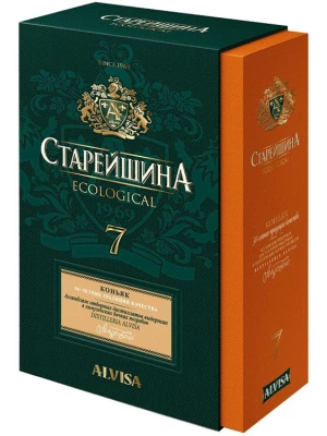 Коньяк Старейшина КВ, 7-летний, в подарочной коробке 0.5 л
