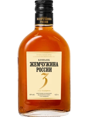 Коньяк Жемчужина России 3-летний 0.25 л