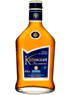 Коньяк Киновский Трехлетний, фляга 0.1 л