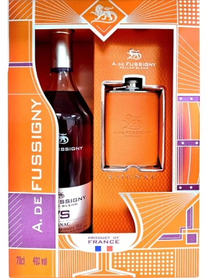 Коньяк A. de Fussigny, Cellar Blend VS, gift box with flask 0.7 л