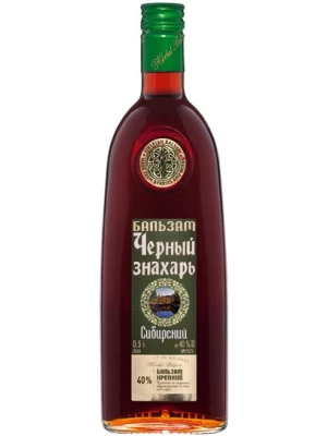 Ликер Черный знахарь Сибирский, бальзам 0.5 л