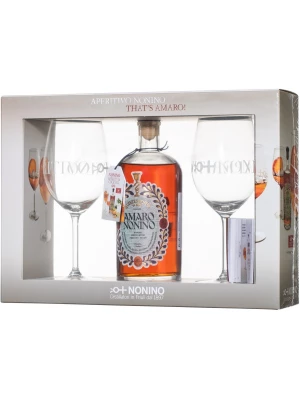 Ликер Nonino, Amaro Quintessentia, gift box with 2 glasses 0.7 л