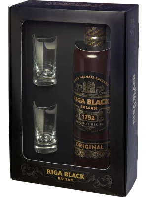 Ликер Riga Black Balsam, gift box with 2 shots 0.5 л