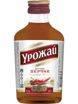 Ликер Урожай Жгучий Перчик, настойка горькая (фляжка) 0.1 л