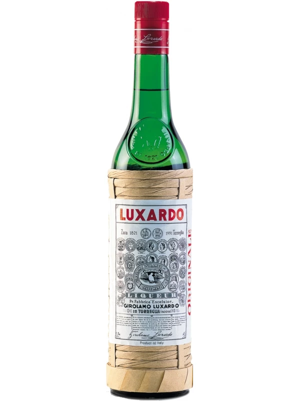 Luxardo, Maraschino Originale, braided straw wrapped bottle