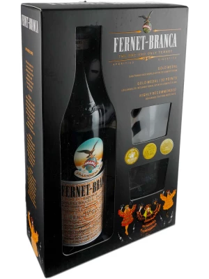 Ликер Fernet-Branca, gift box with 2 shots 0.5 л