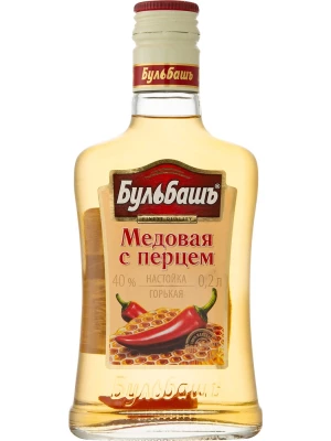 Ликер Бульбашъ Мядовая з перцам Беларуская, настойка горькая 0.2 л