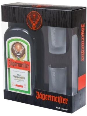 Ликер Jagermeister, gift box with 2 glasses 0.7 л