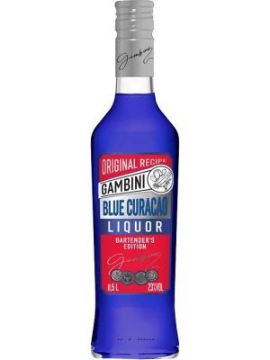 Ликер KVKZ, Gambini Blue Curacao 0.5 л