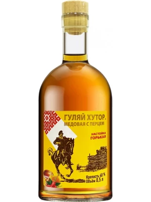 Ликер Гуляй Хутор Медовая с Перцем, настойка горькая 0.5 л