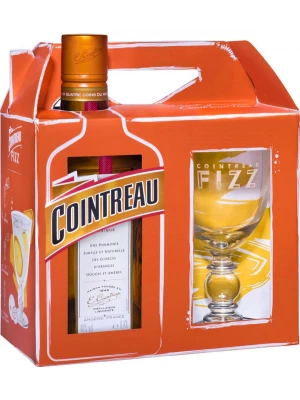 Ликер Cointreau, gift box with cocktail glass 0.7 л