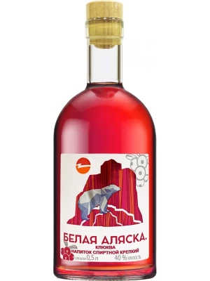 Ликер Белая Аляска Клюква, крепкий напиток 0.5 л