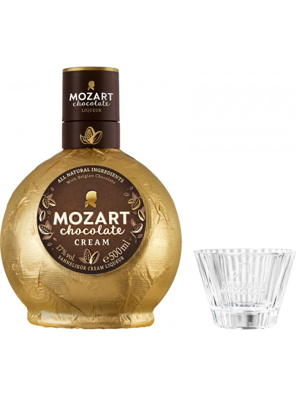 Mozart Chocolate Cream, gift box with cupcake glass