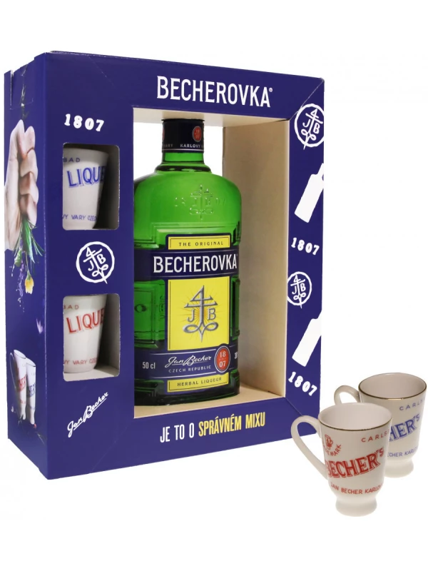 Набор Becherovka, gift box with 2 cups