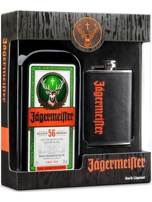 Ликер Jagermeister, gift box & flask 0.7 л