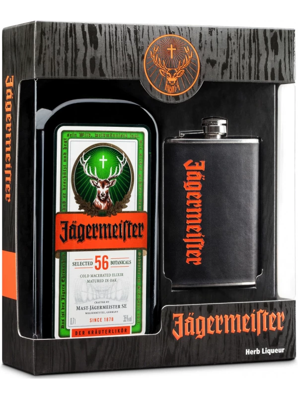 Jagermeister, gift box & flask
